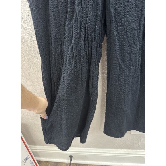 Express Womens Jumpsuit Size Large Black Short Sleeve V-Neck One Piece - Picture 4 of 15